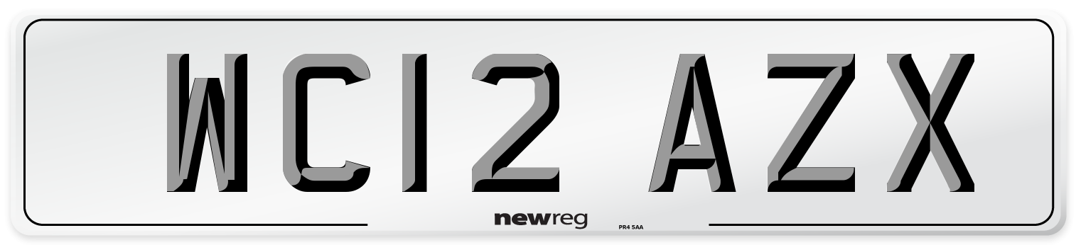 WC12 AZX Number Plate from New Reg